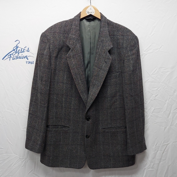 Vintage Pierre Cardin Plaid 2 Button Blazer - Picture 6 of 16